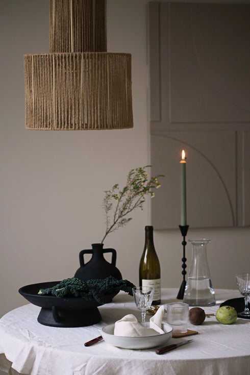 Bolly, Candlestick, dia6xH33cm, Black
