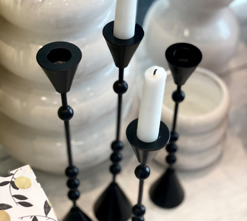 Bolly, Candlestick, dia6xH33cm, Black