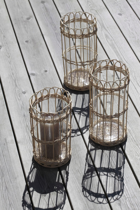 Braided, Lantern, H29xD14cm, Natural Brown