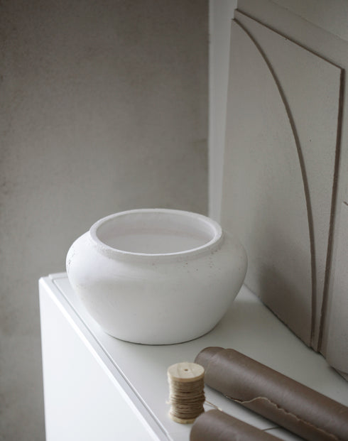 Athena, Pot, dia20xH11cm, White