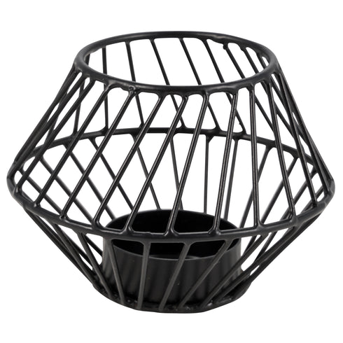 Flowing, Candle holder, dia10xH7.5cm, Black