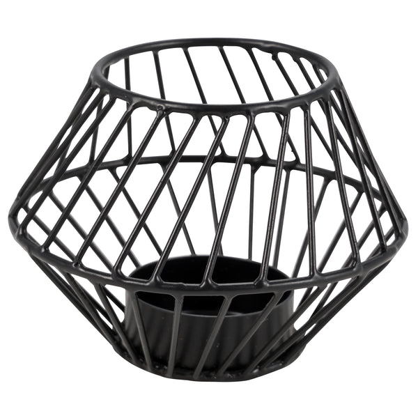 Flowing, Candle holder, dia10xH7.5cm, Black