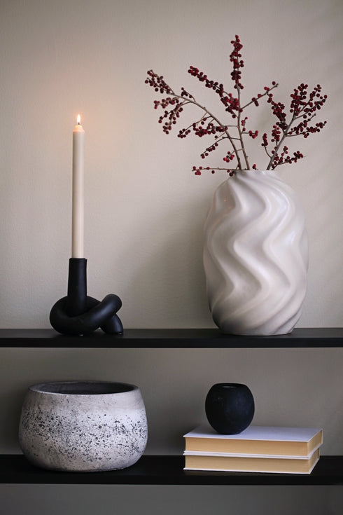 Movimento, Vase, dia19xH30cm, Sand Grey