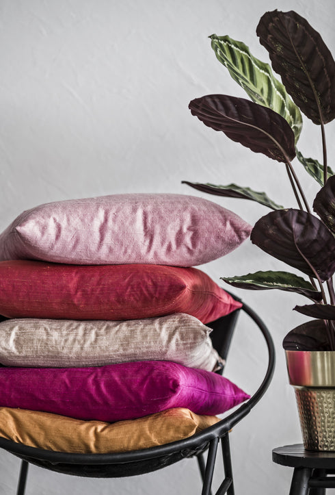 Dupion , Cushion Cover, 50x50 cm, Peony Pink