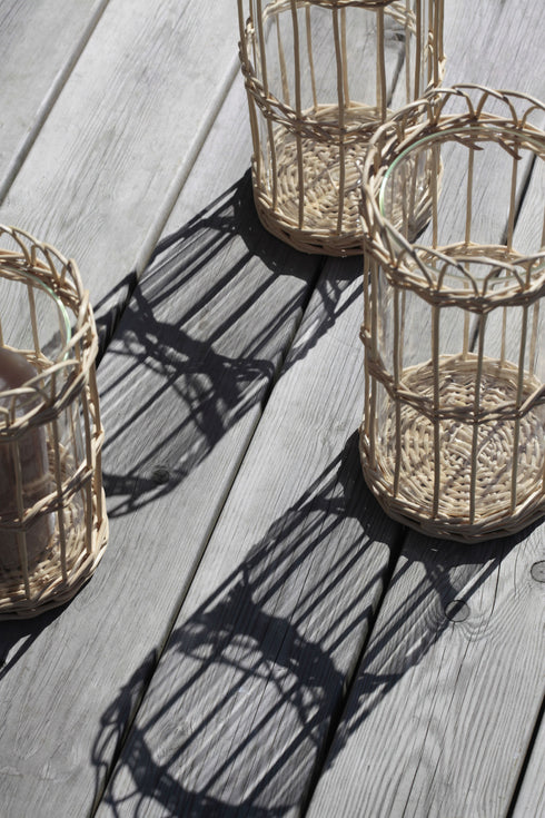 Braided, Lantern, H25xD14cm, Natural Brown