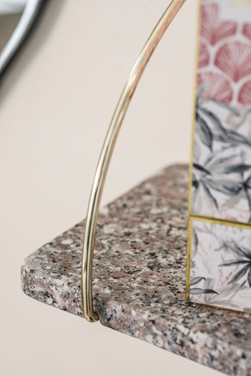 Porter , Shelf, H18xW40xD17.5cm, Pink MuLighti/Gold