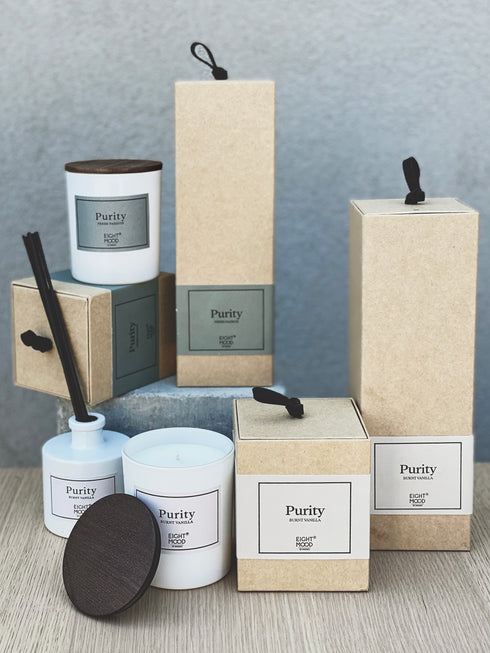 Purity Burnt Vanilla, Scented Candle, H12xW9.8xD9.8cm