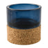 Puritan, Candle Holder, dia8.5xH8.5cm, Dark Blue/Light Brown