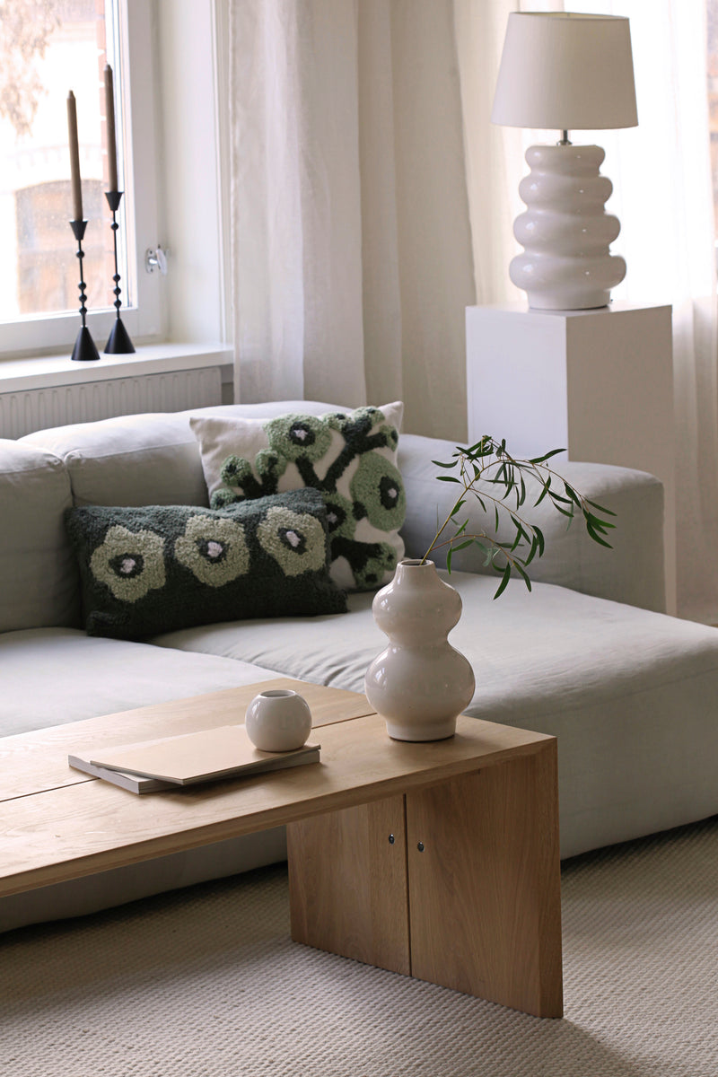 Calliope, Table Lamp, dia23.5xH43cm, Shiny White Eightmood of Sweden