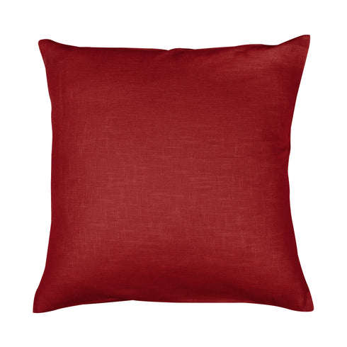Linnea, Cushion Cover, Red, 50x50cm, Zipper, Linen